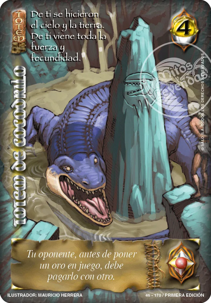 Totem de Cocodrilo — CC - La Cofradia